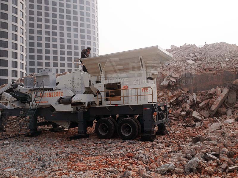 建筑垃圾移動破碎機工作現(xiàn)場 建筑垃圾移動破碎機工作現(xiàn)場