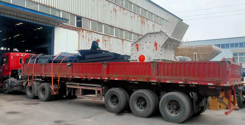 高效細碎機發(fā)往江蘇泰興石料廠