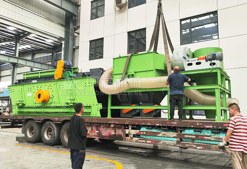 雙層弛張篩+臥式負(fù)壓風(fēng)選機