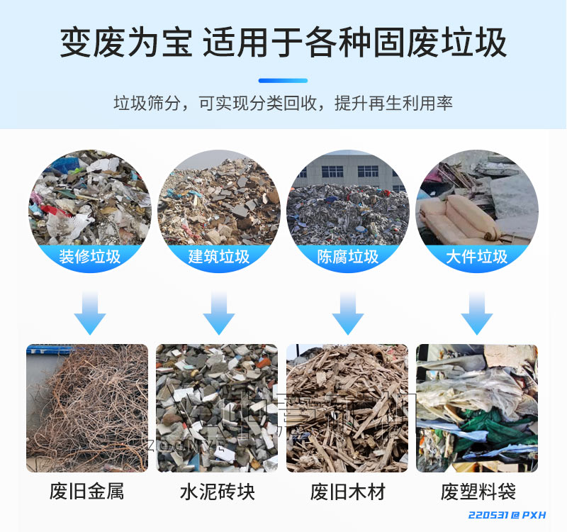 裝修垃圾處理設(shè)備適應(yīng)物料.jpg